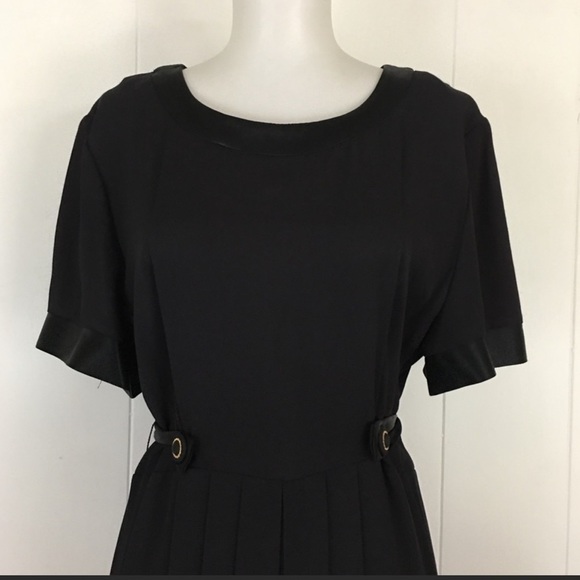 Vintage jumpsuit 80s 90s retro VTG EUC black tieback medium small full length - Picture 2 of 14